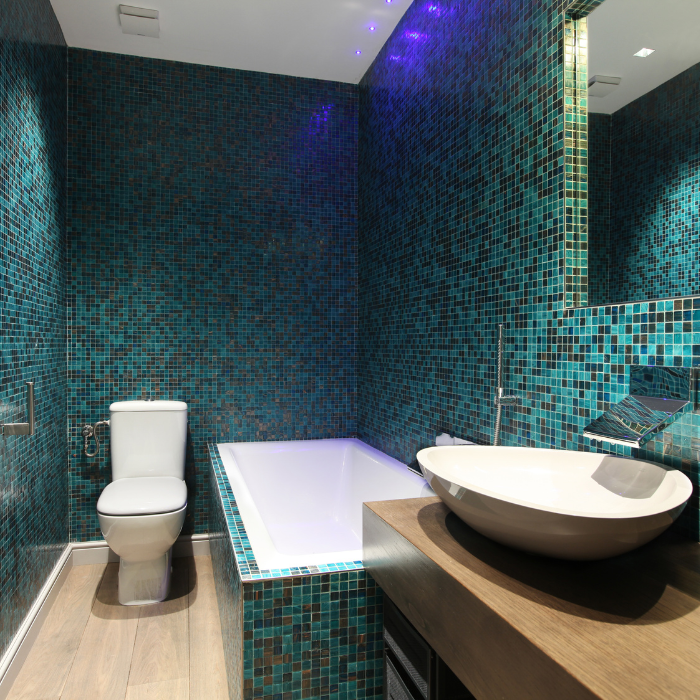 Mosaïque murale salle de bain Fréjus